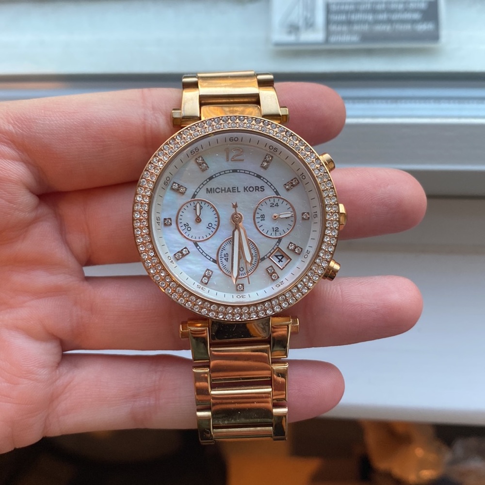 Michael Kors: Parker Rose Gold-Tone Watch
